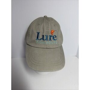 Lure Fish House Hat Ball Cap Tan Cotton Emroidered. Brand New